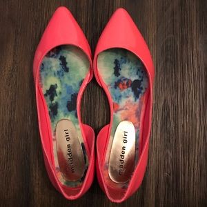 Madden Girl Neon Pink Patent Leather Flats